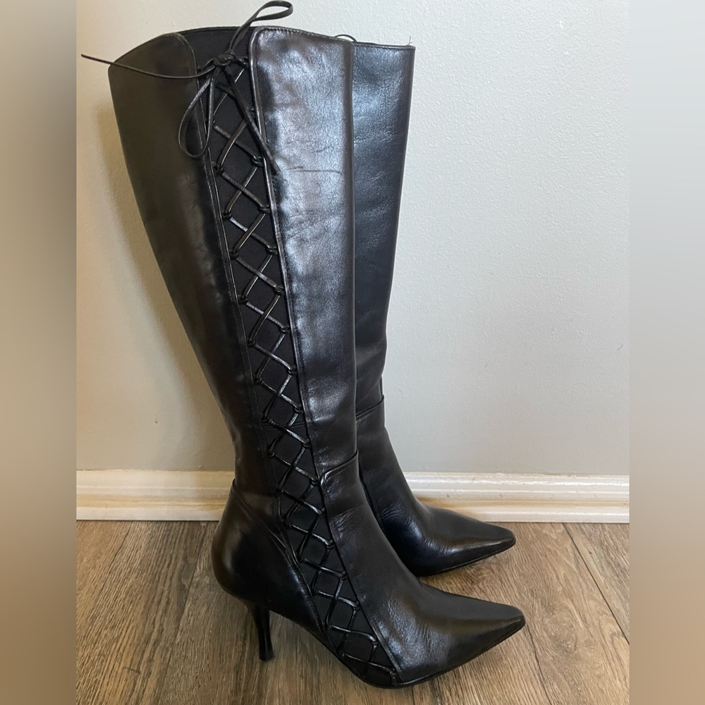 Ann Marino ladies dress boots black size 6